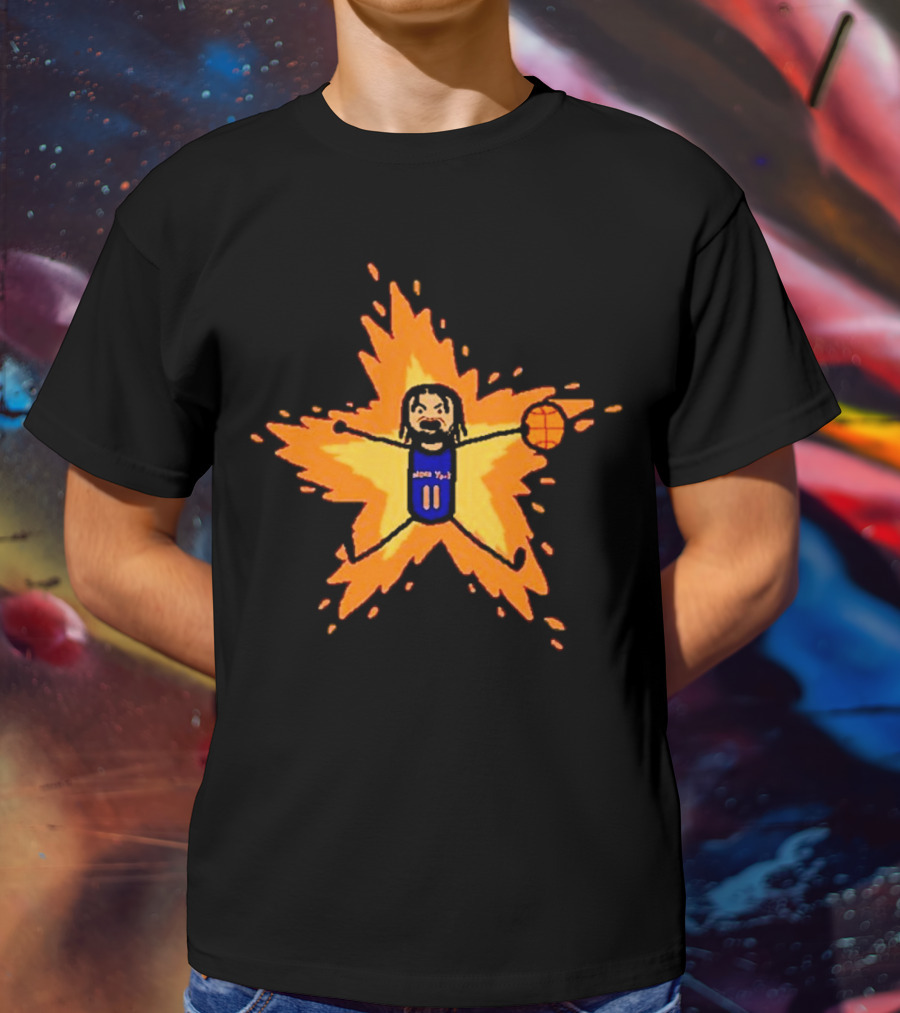 Supernova Jalen Brunson Basketball Starburst Explosion T-Shirt