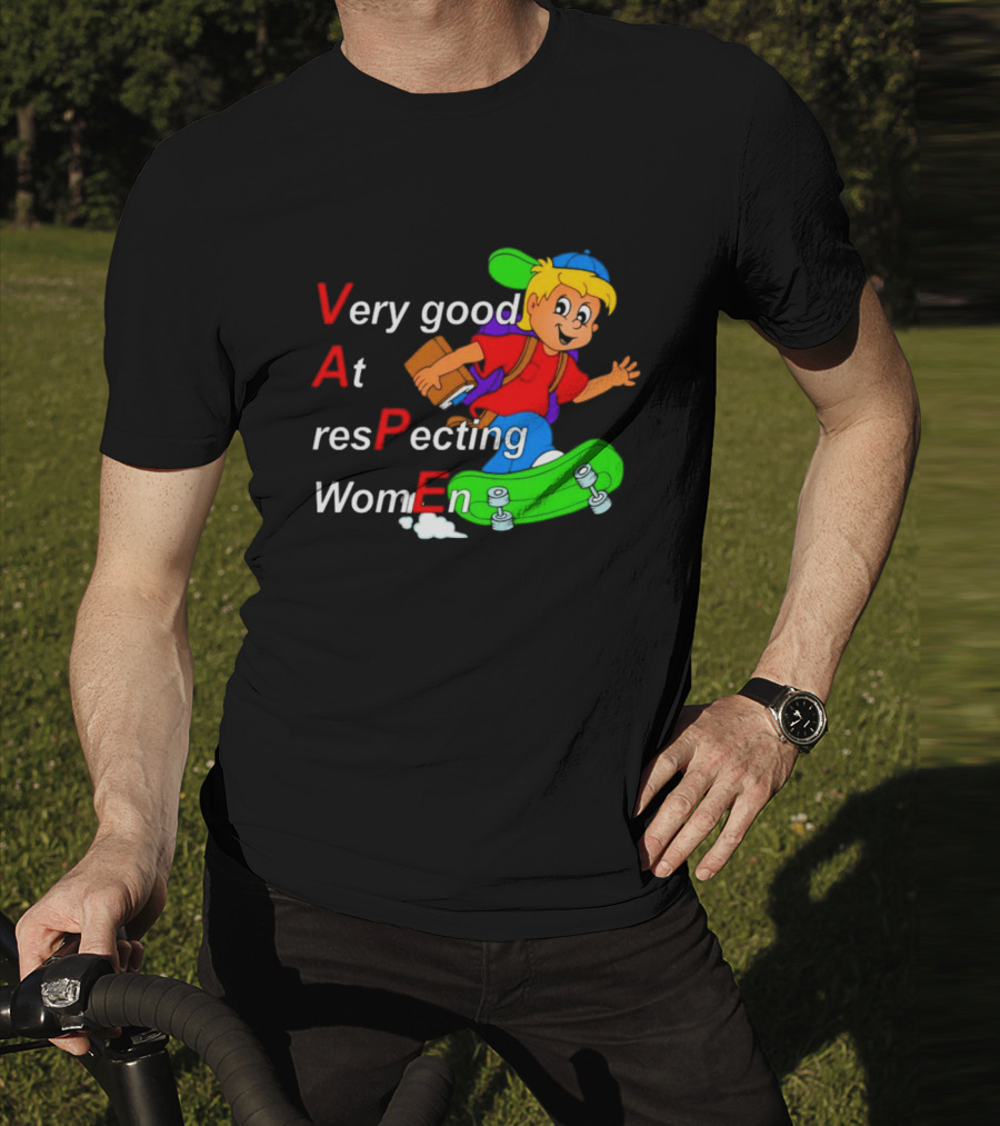 VAPE Very Good At Respecting Women Skateboarding Boy T-Shirt