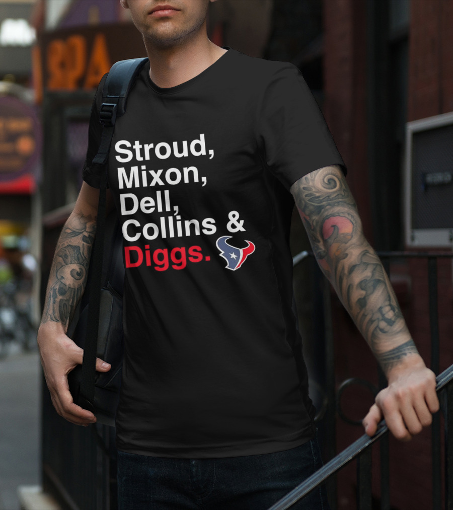 Houston Texans Stroud Mixon Dell Collins Diggs T-Shirt