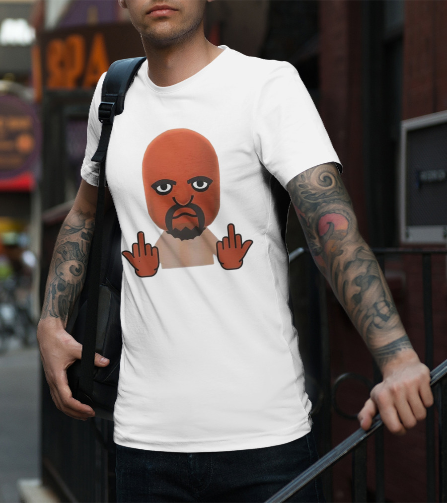 Mii Mood Funny Character With Hand Gesture T-Shirt