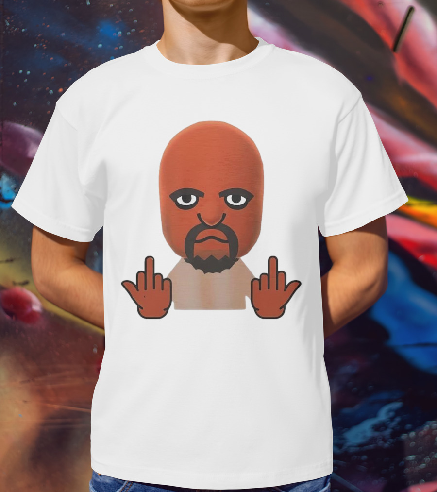 Mii Mood Funny Character With Hand Gesture T-Shirt