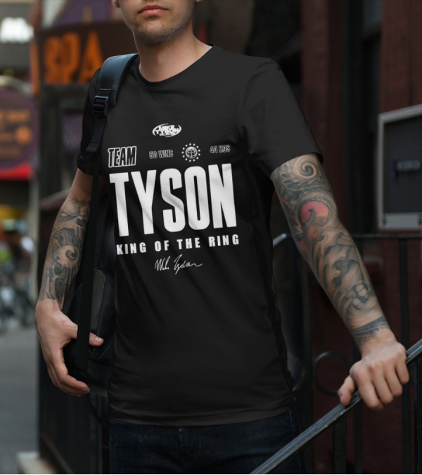 Mike Tyson Collection Team Tyson 50 Wins 44 KOs King Of The Ring T-Shirt