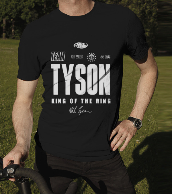 Mike Tyson Collection Team Tyson 50 Wins 44 KOs King Of The Ring T-Shirt