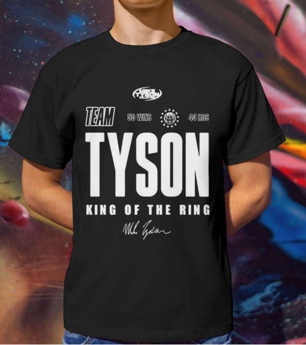 Mike Tyson Collection Team Tyson 50 Wins 44 KOs King Of The Ring T-Shirt