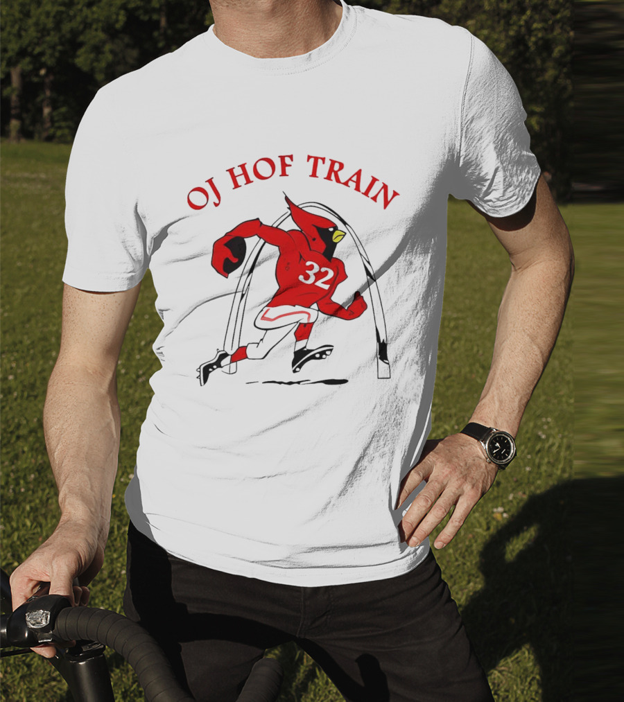 OJ HOF Train Arizona Cardinals 32 Football Rugged Bird T-Shirt