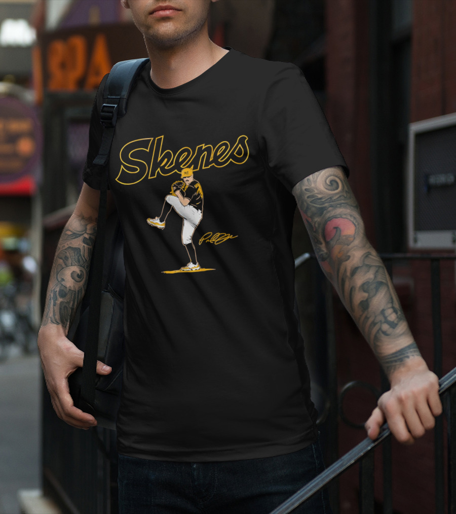 Skenes Paul Pittsburgh PIT Ace Pose Signature T-Shirt