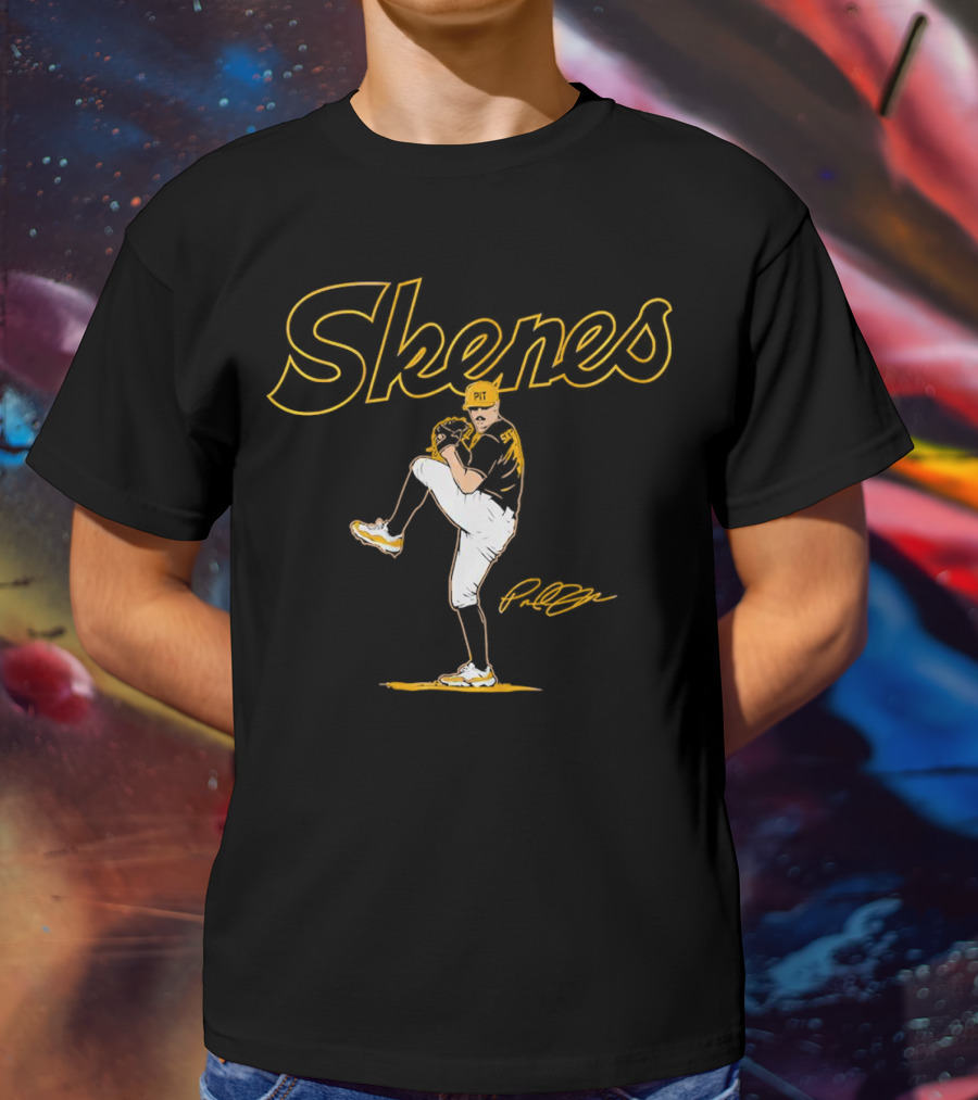Skenes Paul Pittsburgh PIT Ace Pose Signature T-Shirt