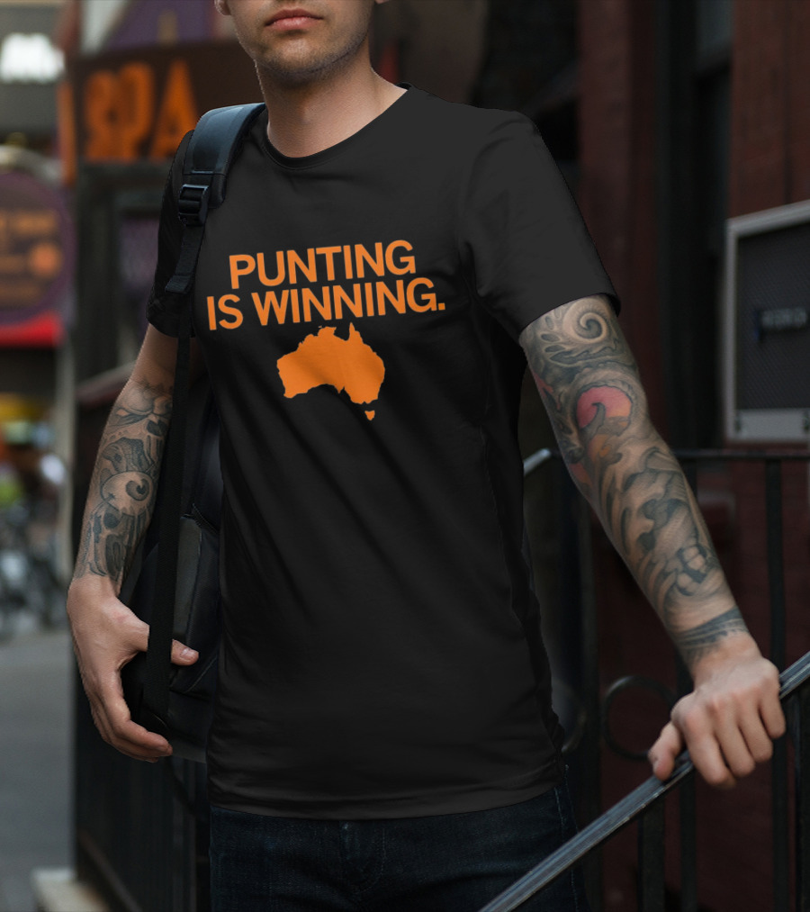 Punting Is Winning Australia Map T-Shirt