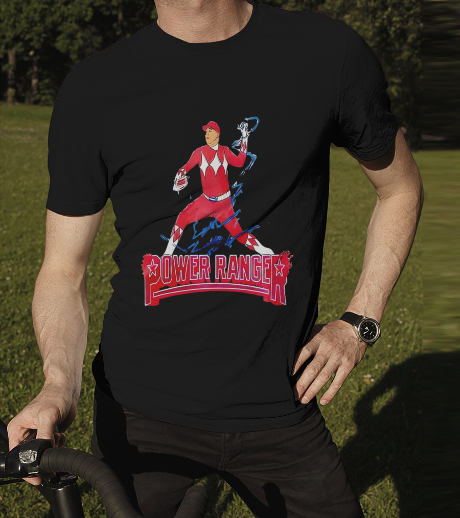 Ranger Suarez Phillies Baseball Power Ranger Red Action Uniform T-Shirt