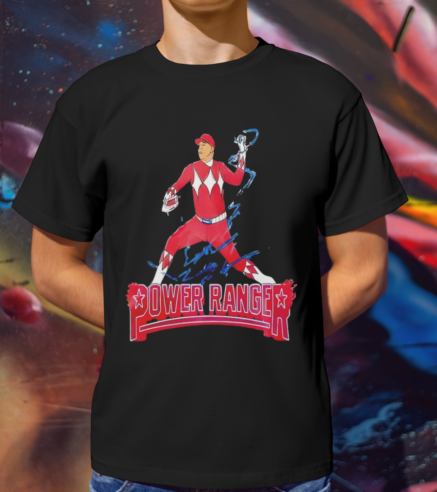 Ranger Suarez Phillies Baseball Power Ranger Red Action Uniform T-Shirt