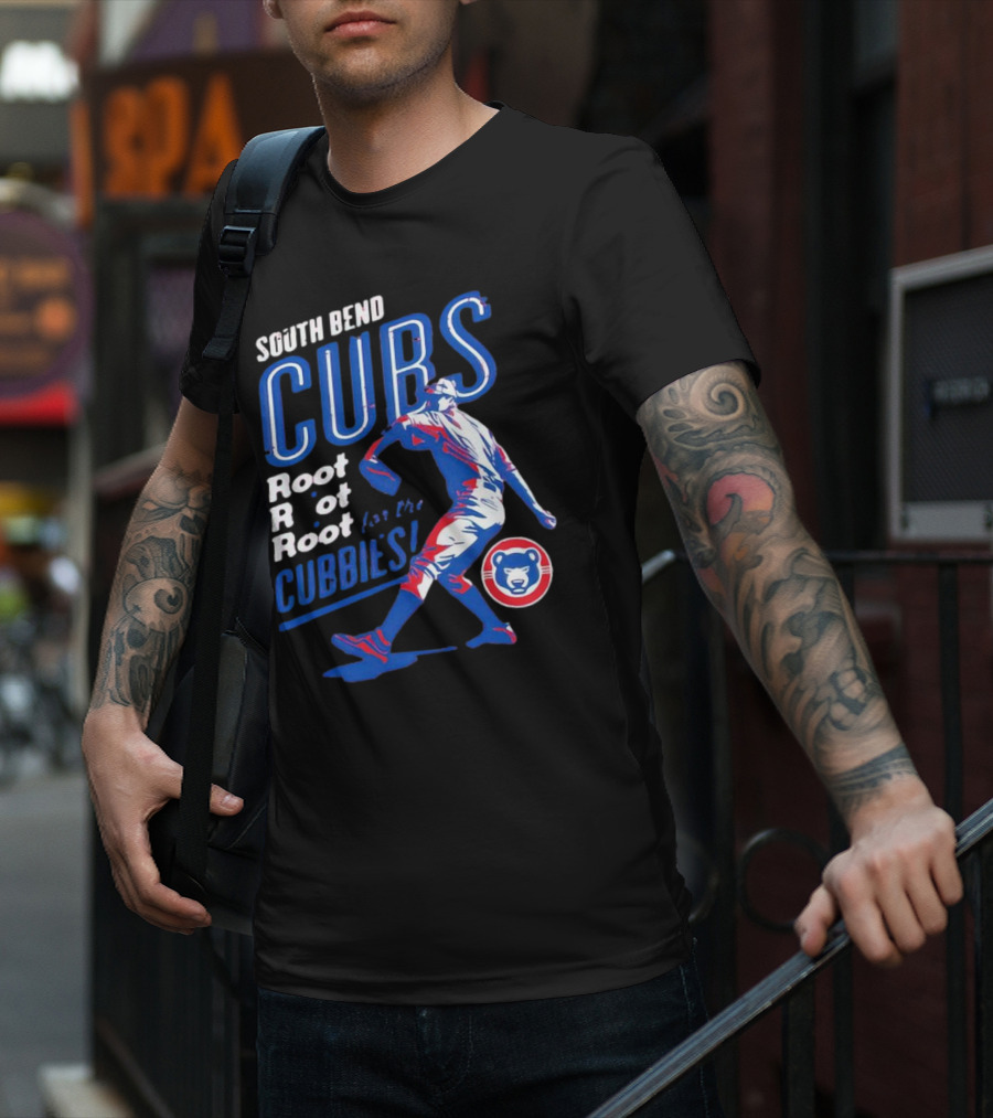 South Bend Cubs Root Root Root For The Cubbies Baseball Pitcher T-Shirt