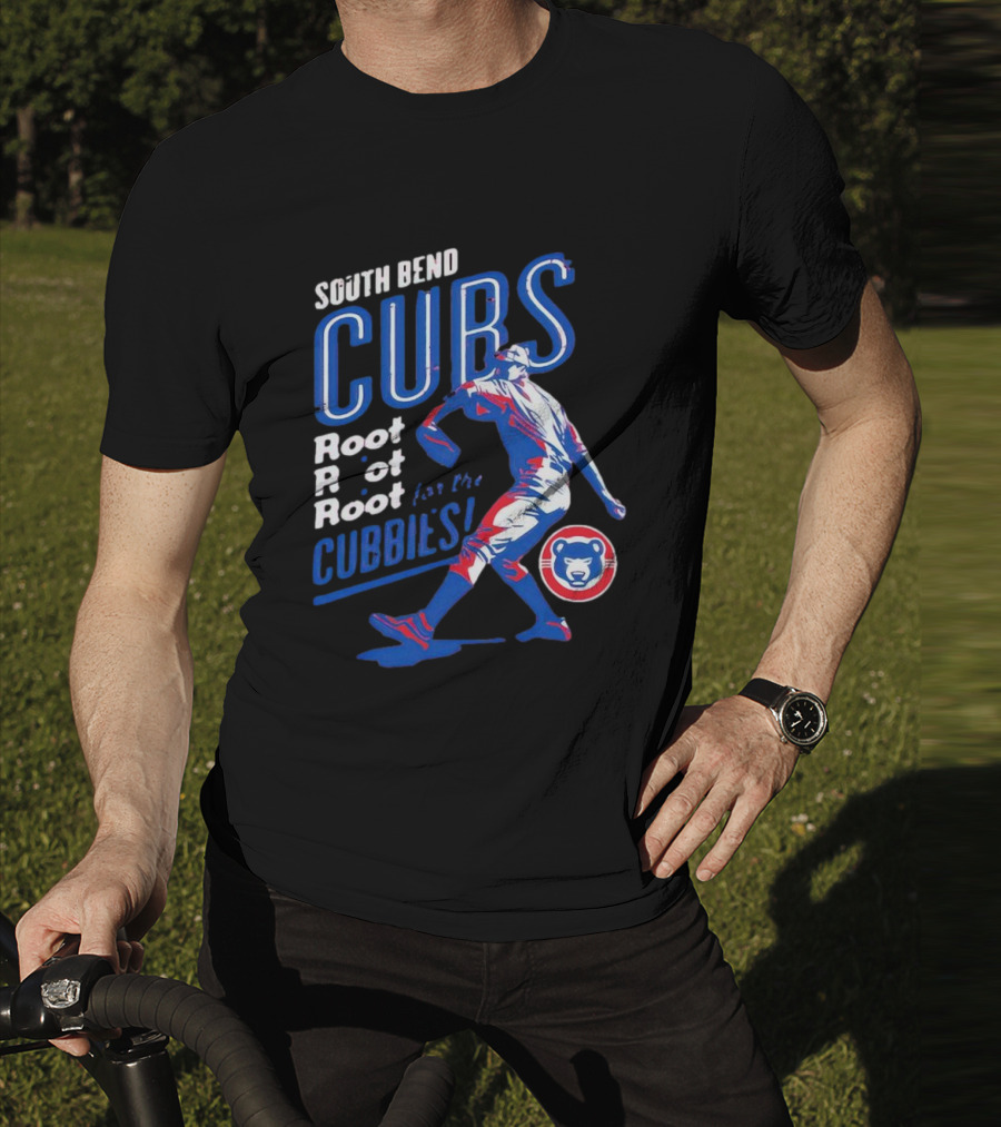 South Bend Cubs Root Root Root For The Cubbies Baseball Pitcher T-Shirt
