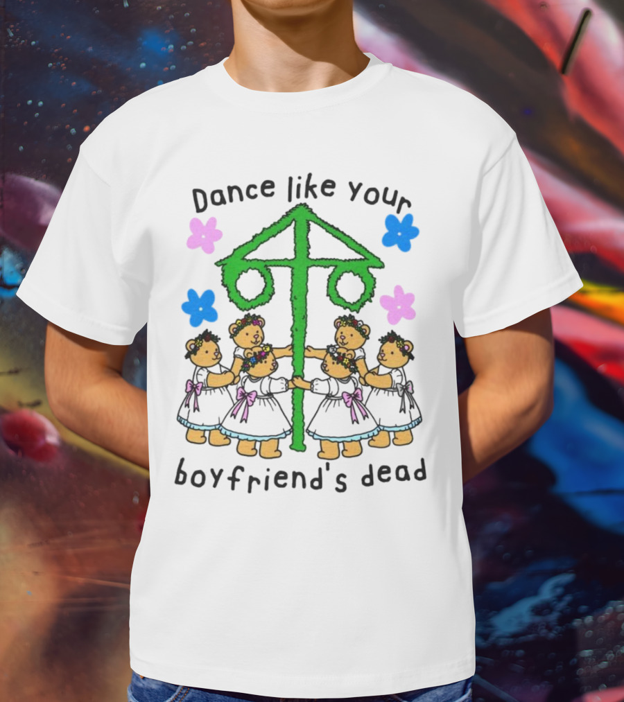Bear Dance Like Your Boyfriend’s Dead Floral Circle T-Shirt