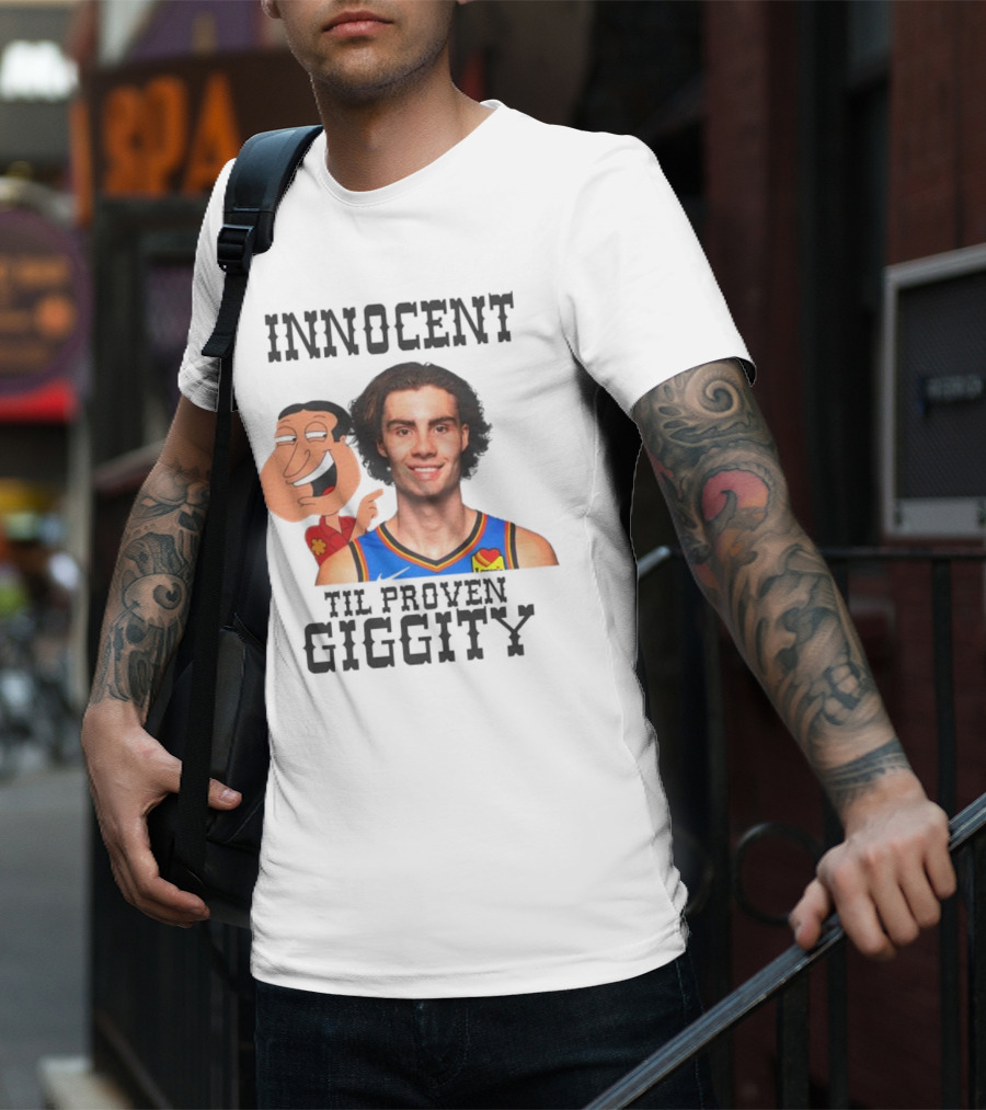 Innocent Til Proven Giggity Sports Jersey Family Guy Fusion T-Shirt