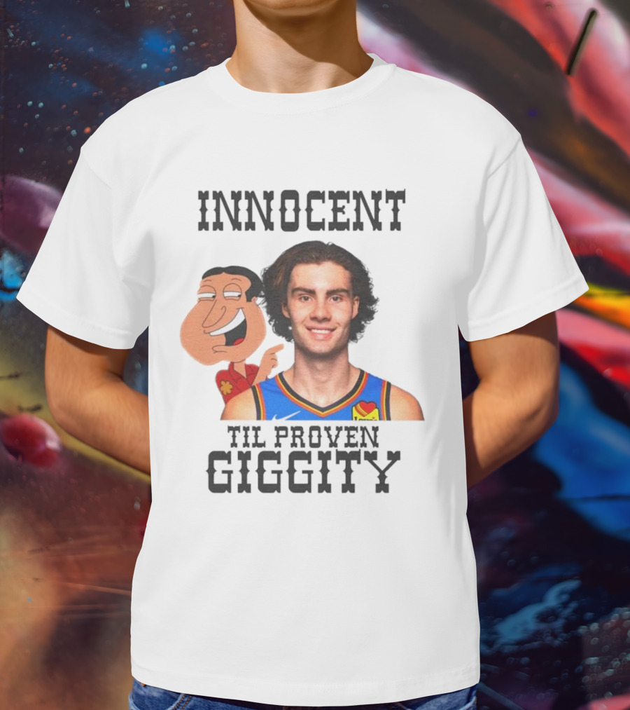 Innocent Til Proven Giggity Sports Jersey Family Guy Fusion T-Shirt