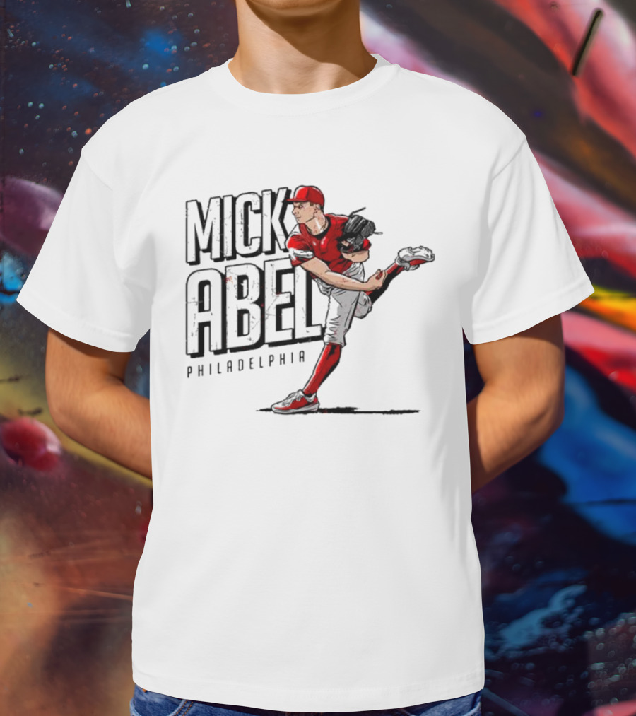 Mick Abel Philadelphia MLBPA Player Pitching Action T-Shirt