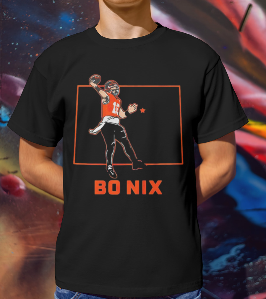Bo Nix Football Star Player Denver Broncos T-Shirt