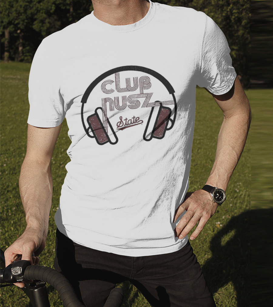 Mississippi State Club Nusz Headphones State T-Shirt