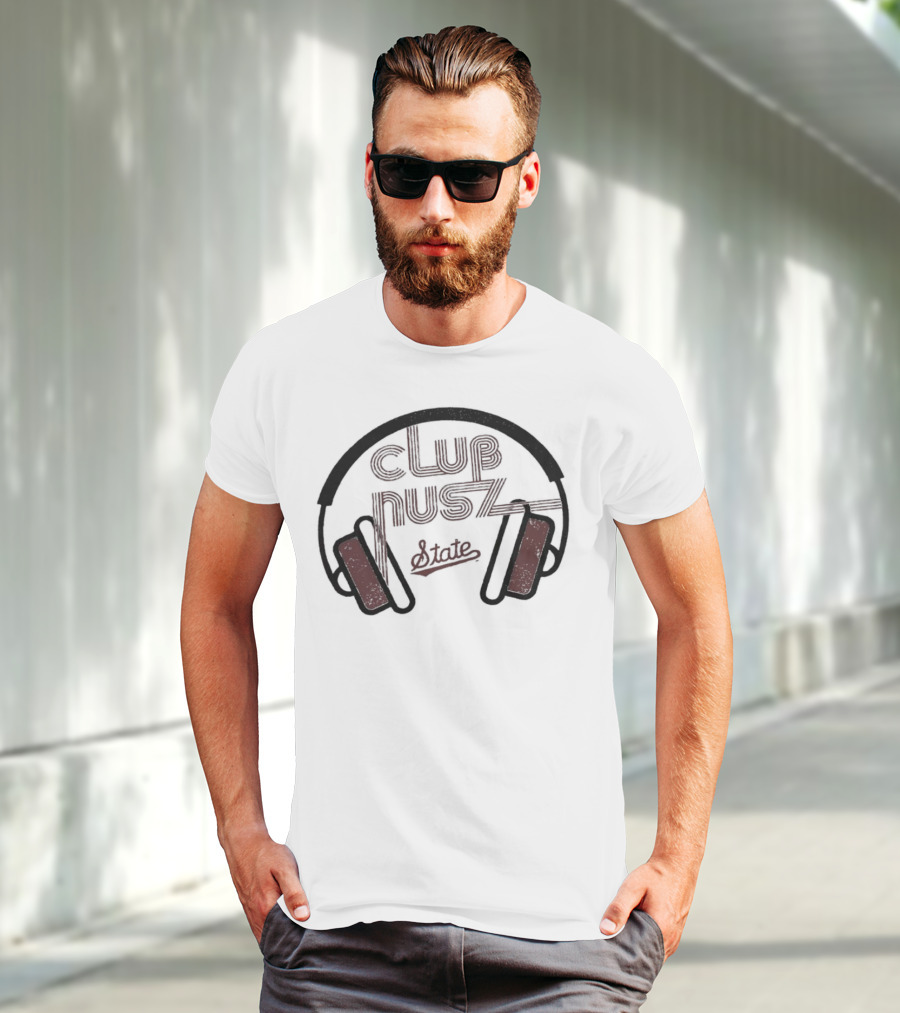 Mississippi State Club Nusz Headphones State T-Shirt