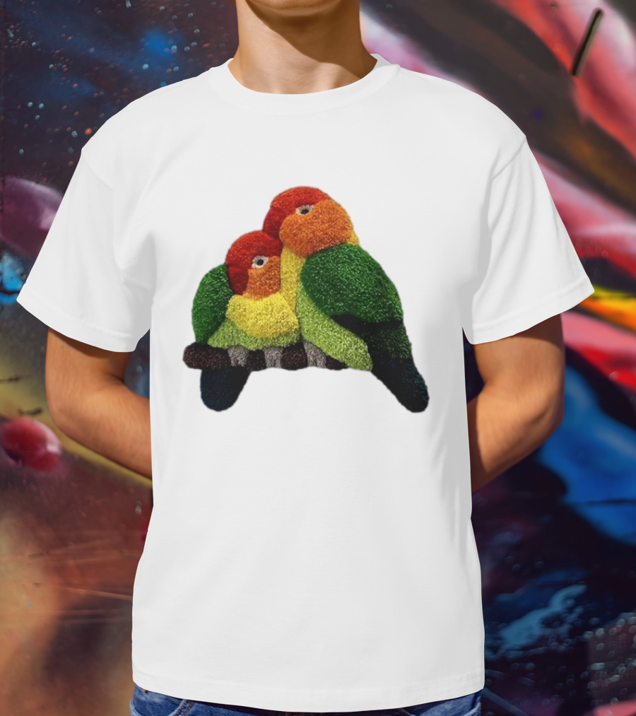 A Pair Of Lovely Parrots In Vibrant Cozy Colors T-Shirt
