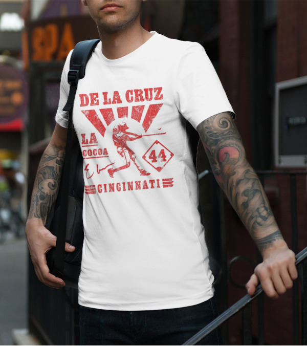De La Cruz LA Cocoa Cincinnati Reds 44 Signature T-Shirt
