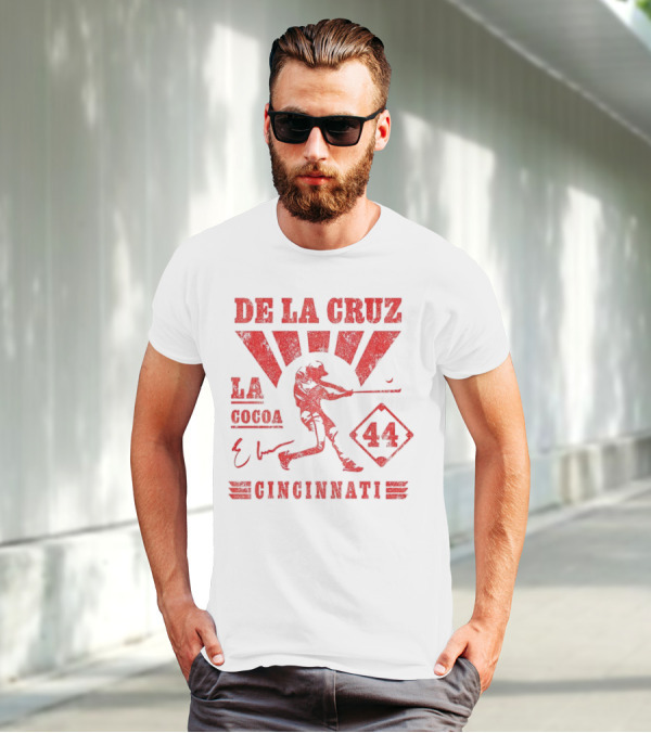 De La Cruz LA Cocoa Cincinnati Reds 44 Signature T-Shirt
