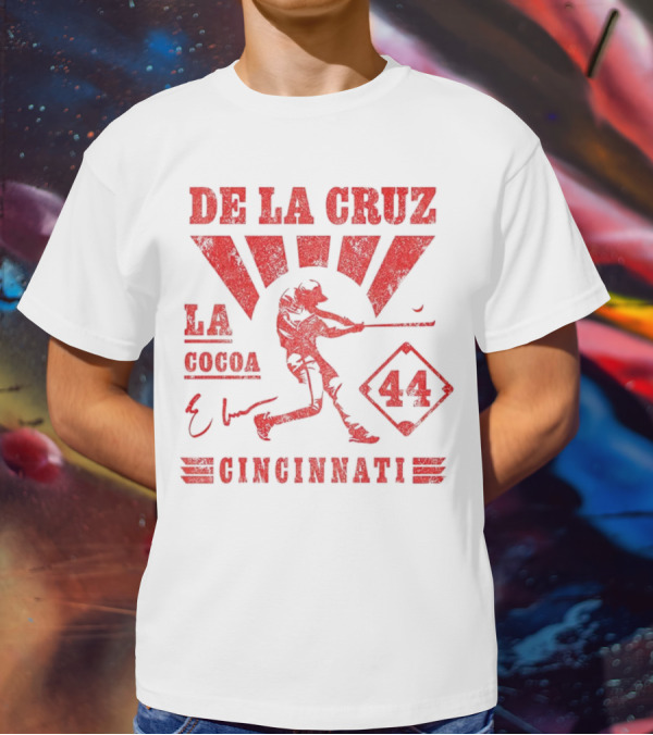 De La Cruz LA Cocoa Cincinnati Reds 44 Signature T-Shirt
