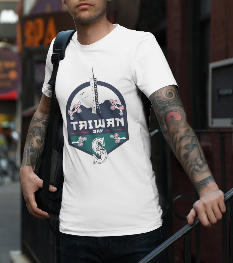 Taiwan Night Mariners Sakura Skyline T-Shirt