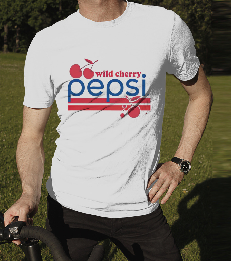 Pepsi Wild Cherry Retro Logo With Cherries T-Shirt