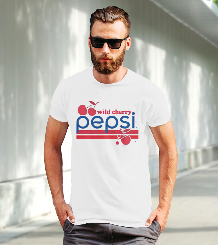 Pepsi Wild Cherry Retro Logo With Cherries T-Shirt