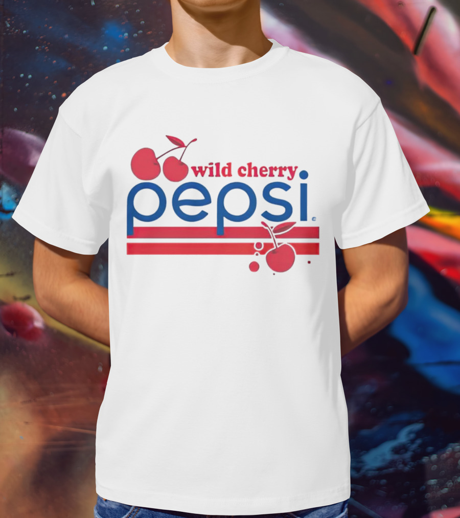 Pepsi Wild Cherry Retro Logo With Cherries T-Shirt