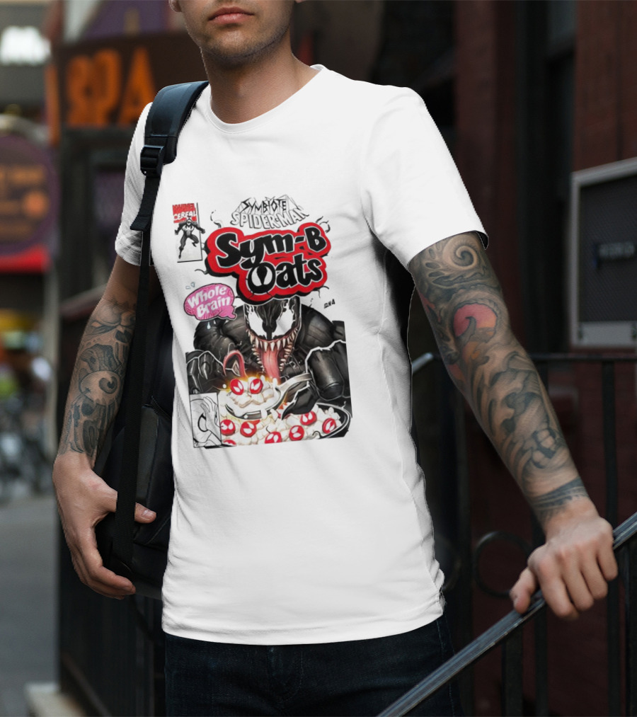 Venom Symbiote Spider-Man Sym-B Oats Whole Brain Breakfast Cereal T-Shirt