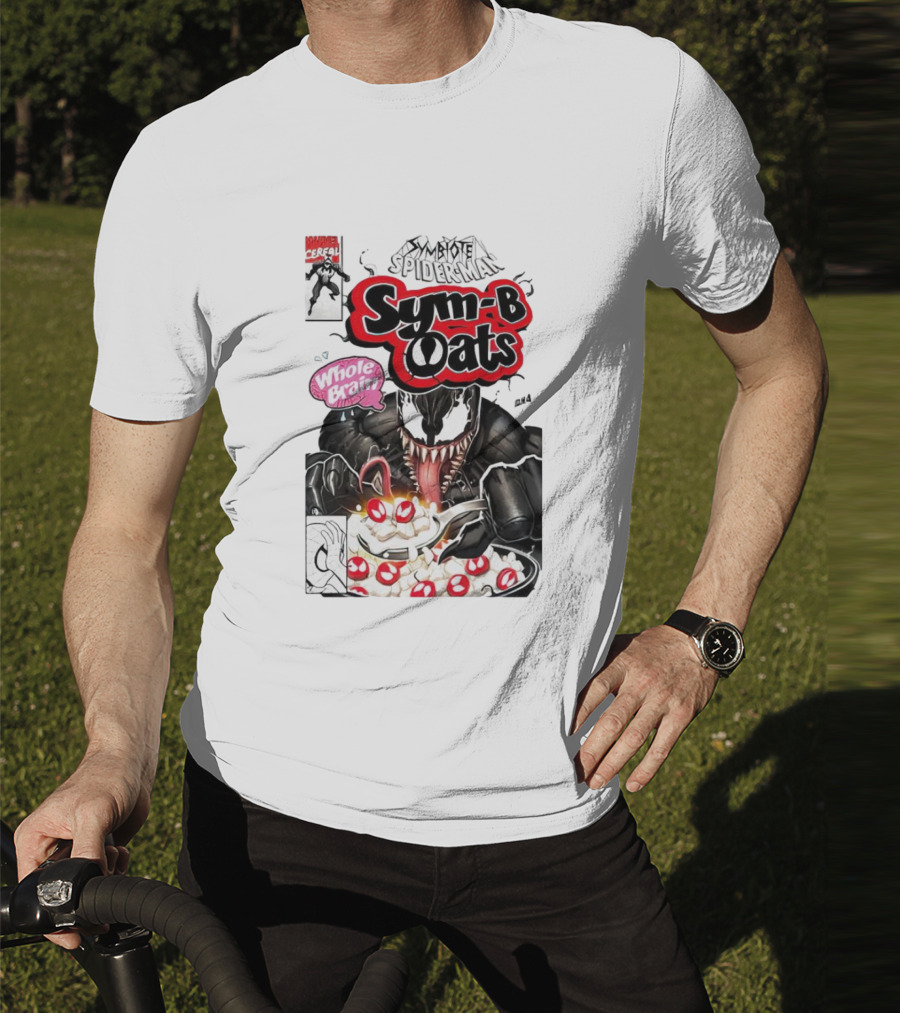Venom Symbiote Spider-Man Sym-B Oats Whole Brain Breakfast Cereal T-Shirt