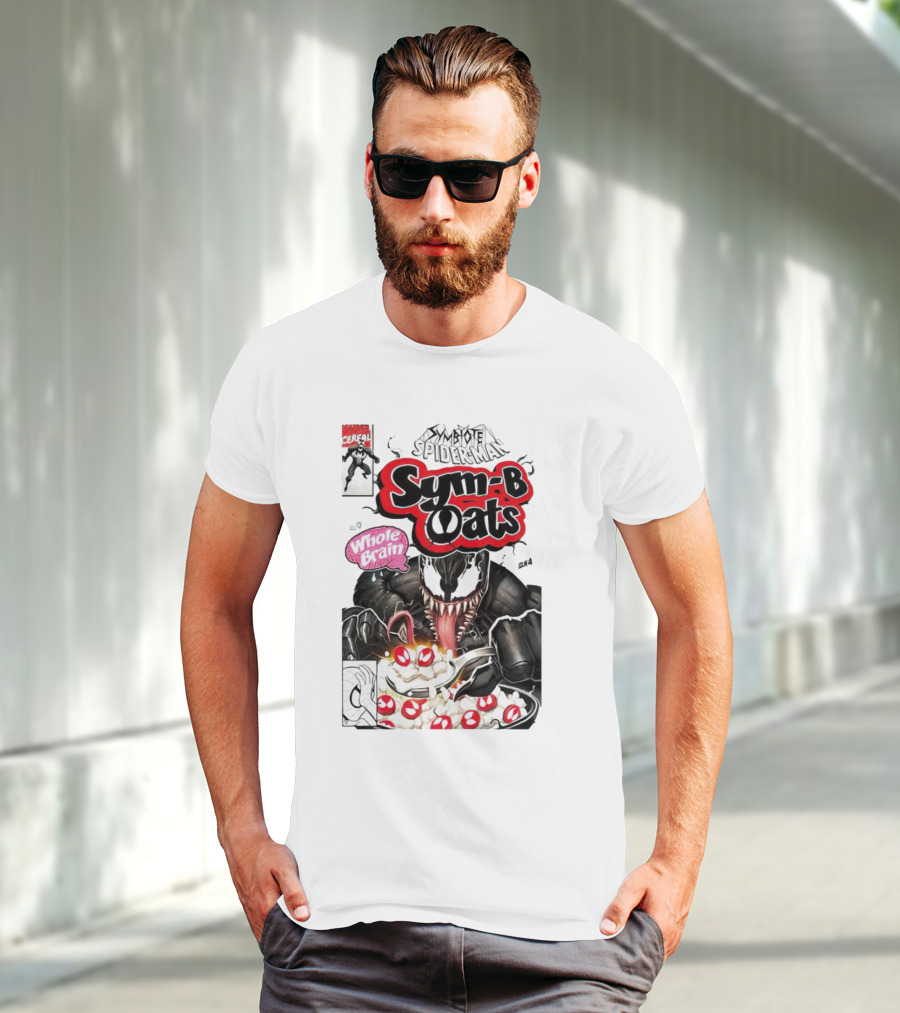 Venom Symbiote Spider-Man Sym-B Oats Whole Brain Breakfast Cereal T-Shirt