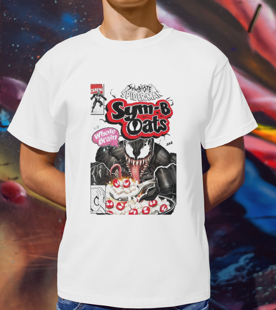 Venom Symbiote Spider-Man Sym-B Oats Whole Brain Breakfast Cereal T-Shirt