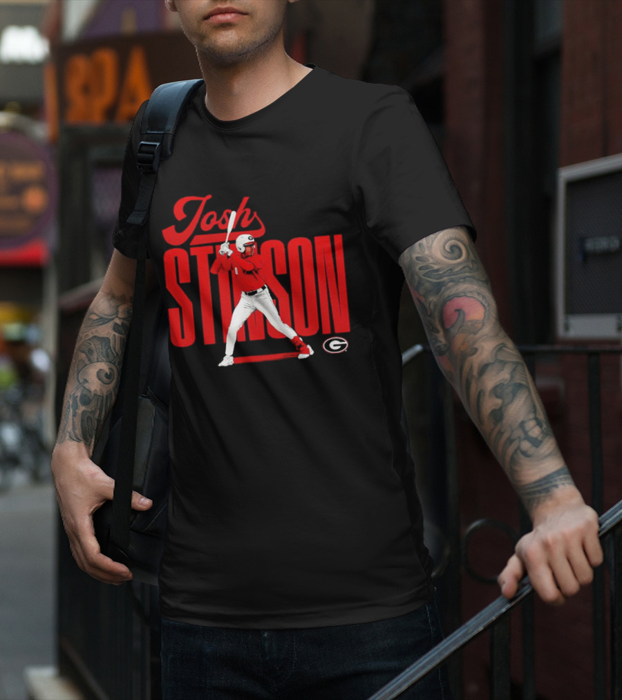 Josh Stinson Georgia Baseball Player Collage NCAA T-Shirt