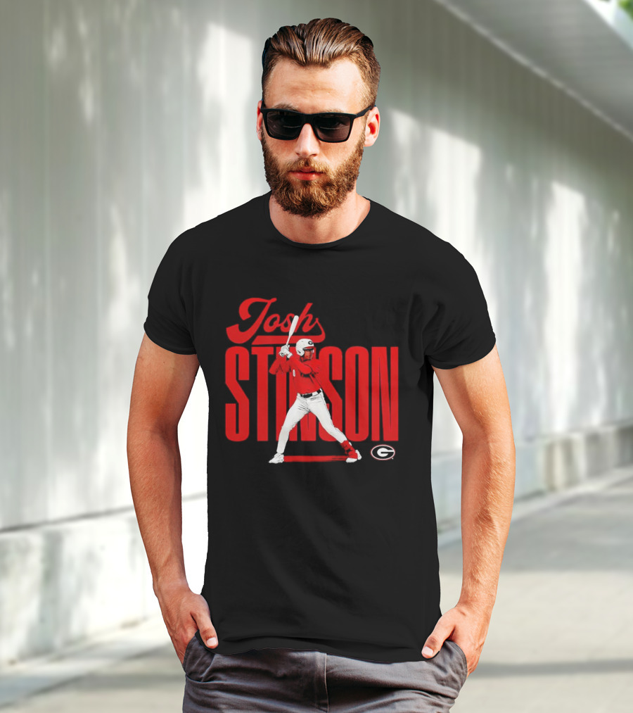 Josh Stinson Georgia Baseball Player Collage NCAA T-Shirt