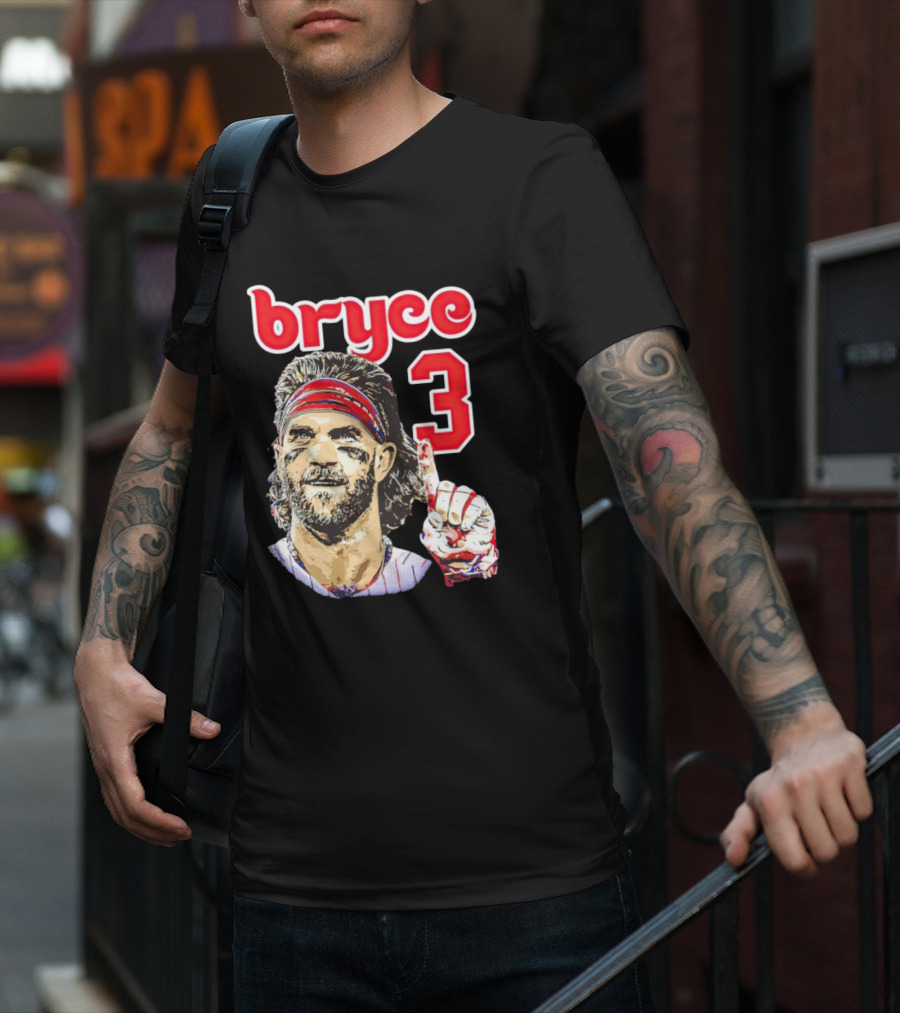 Bryce Harper 3 Finger Pose Fan T-Shirt