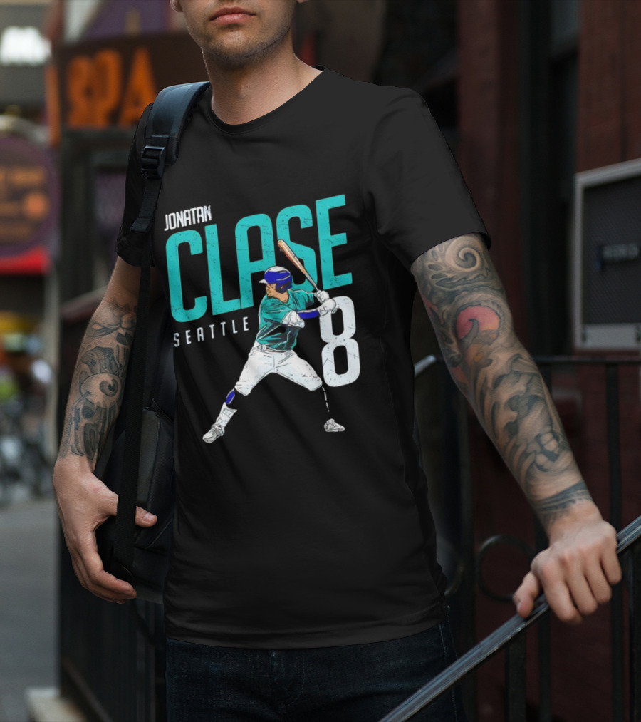 Jonatan Clase Seattle #8 MLBPA Player T-Shirt