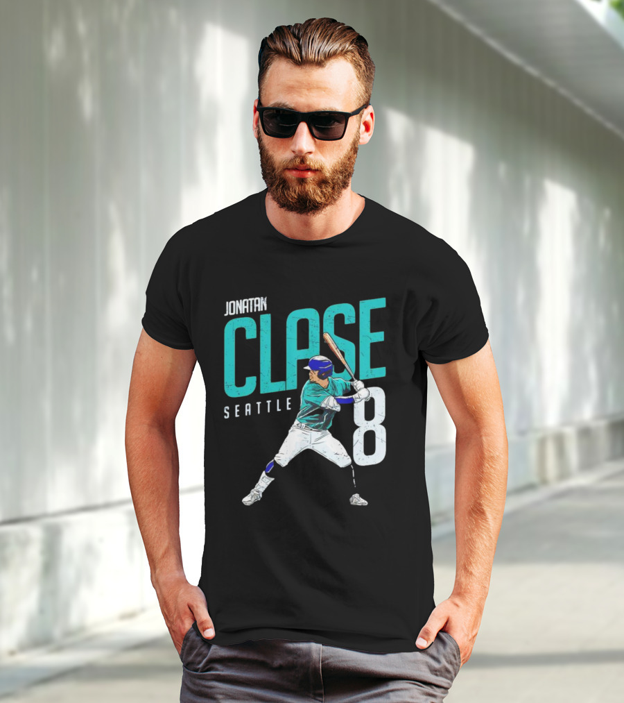 Jonatan Clase Seattle #8 MLBPA Player T-Shirt