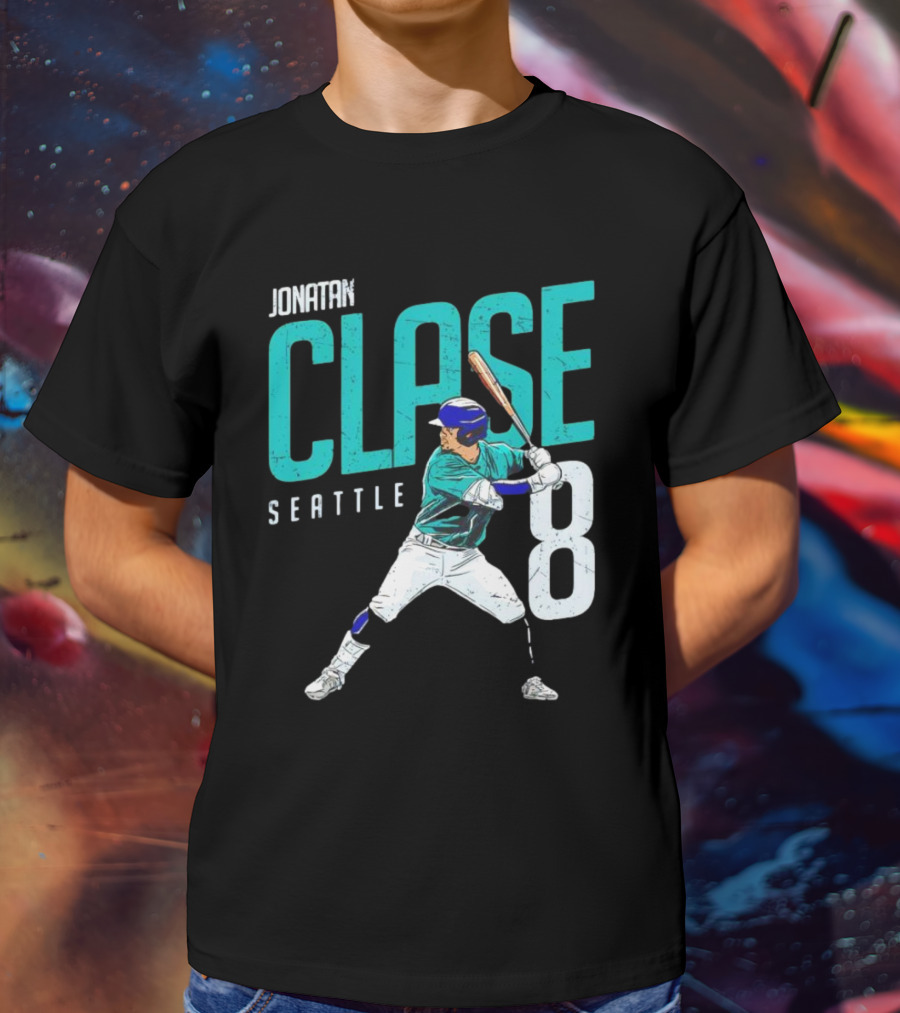 Jonatan Clase Seattle #8 MLBPA Player T-Shirt