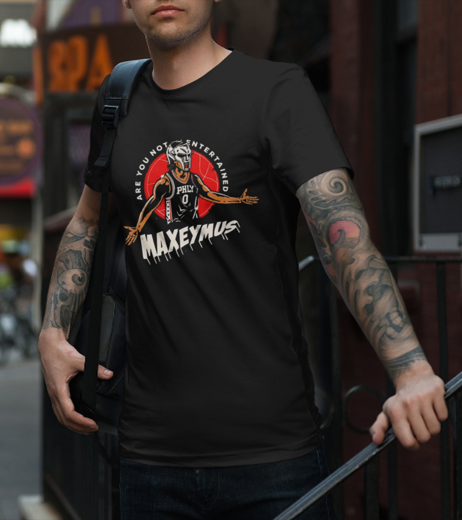 Maxeymus Are You Not Entertained Phly Basketball Gladiator T-Shirt
