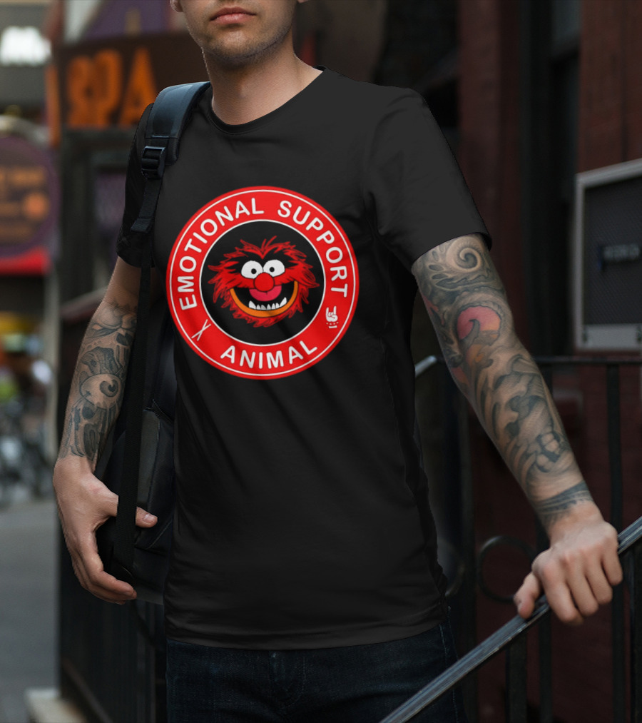 Emotional Support Animal Muppets Face Circle T-Shirt