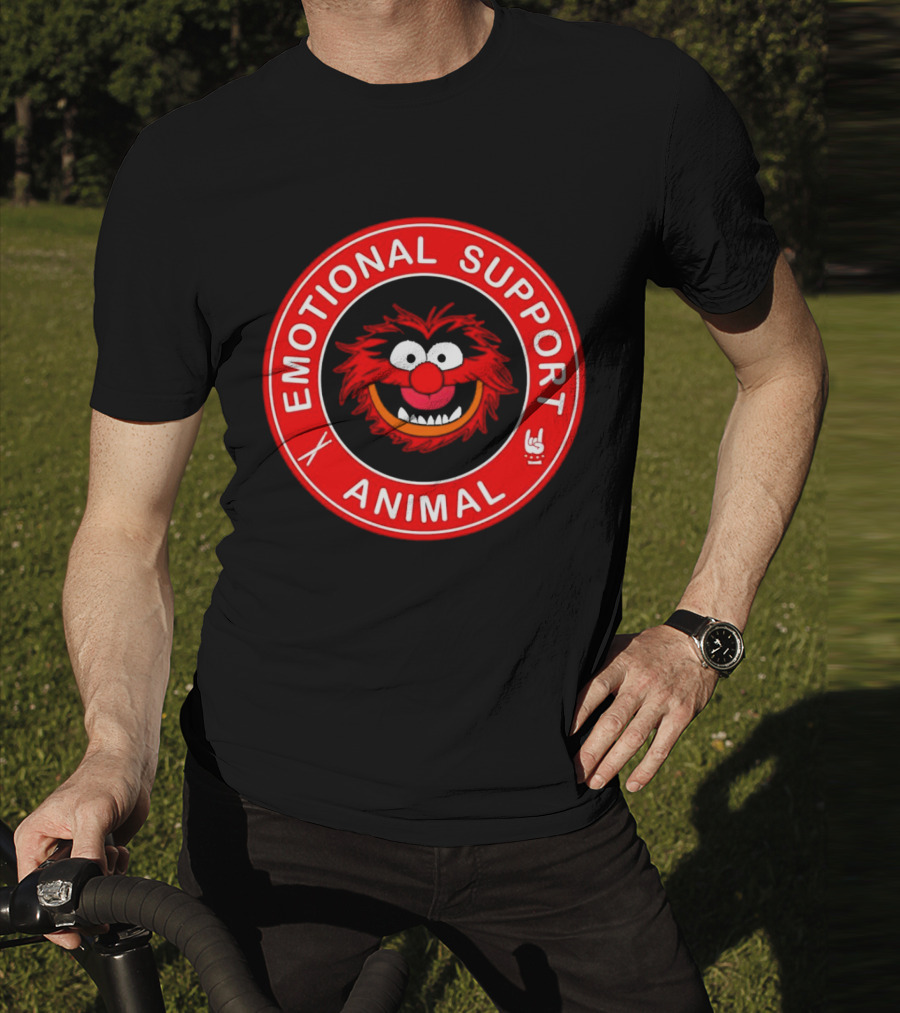 Emotional Support Animal Muppets Face Circle T-Shirt