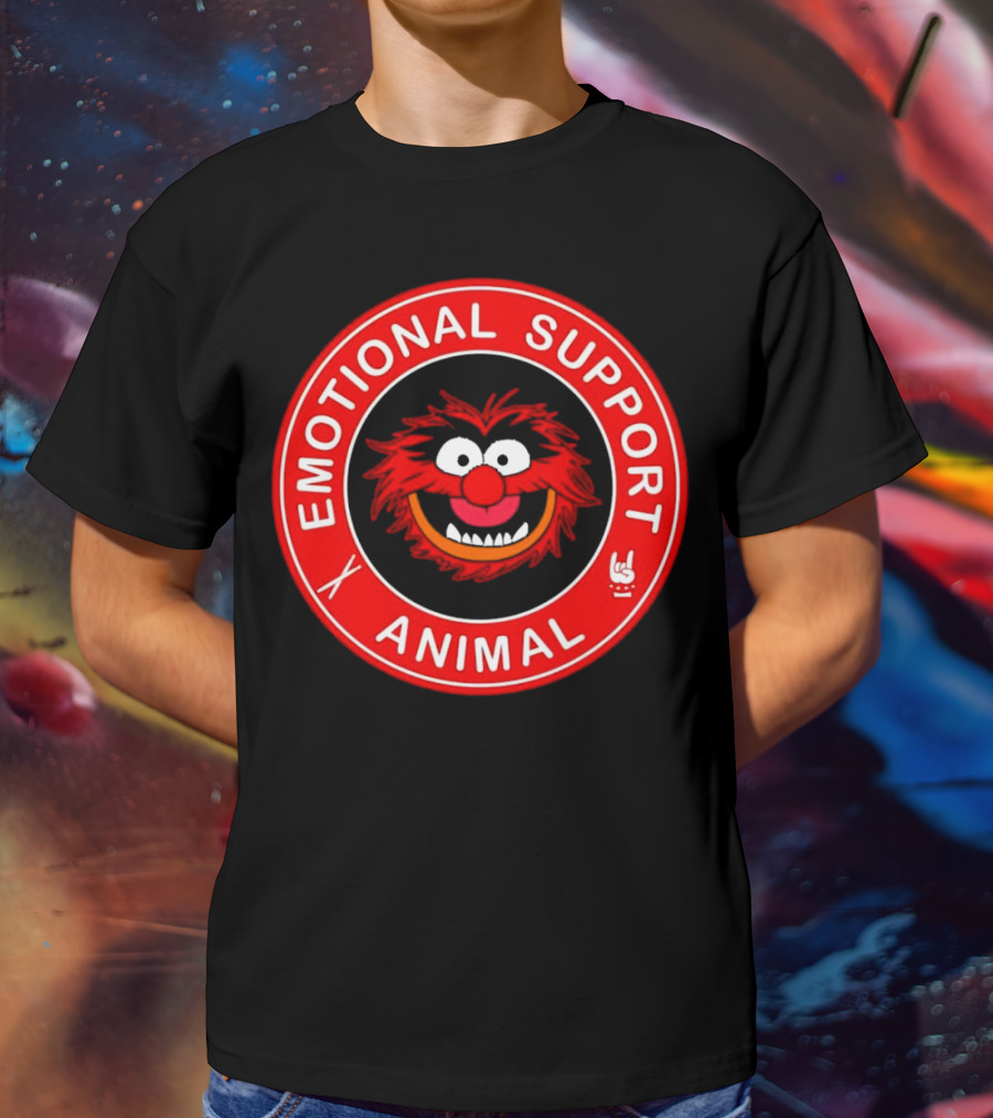 Emotional Support Animal Muppets Face Circle T-Shirt