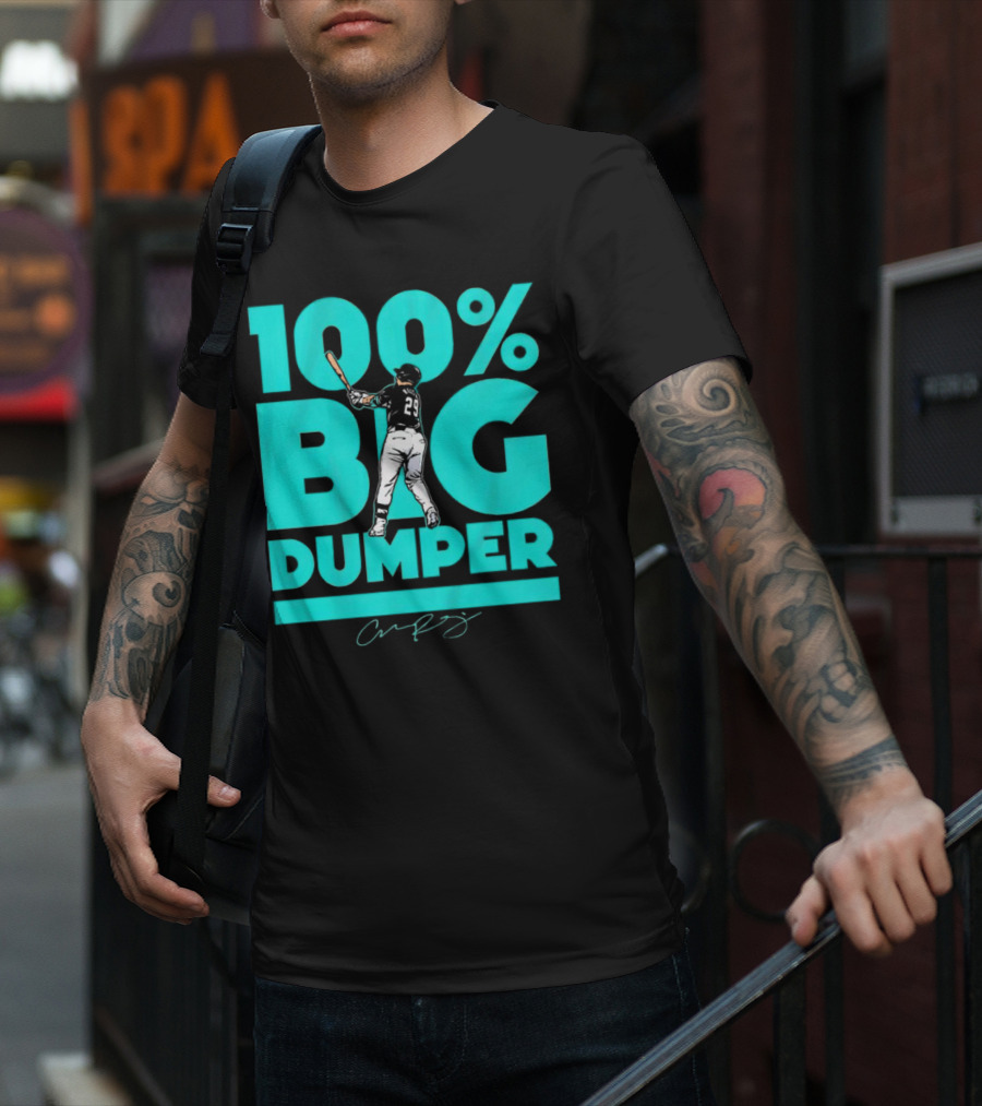 100% Big Dumper Player 29 Baseball Signature T-Shirt