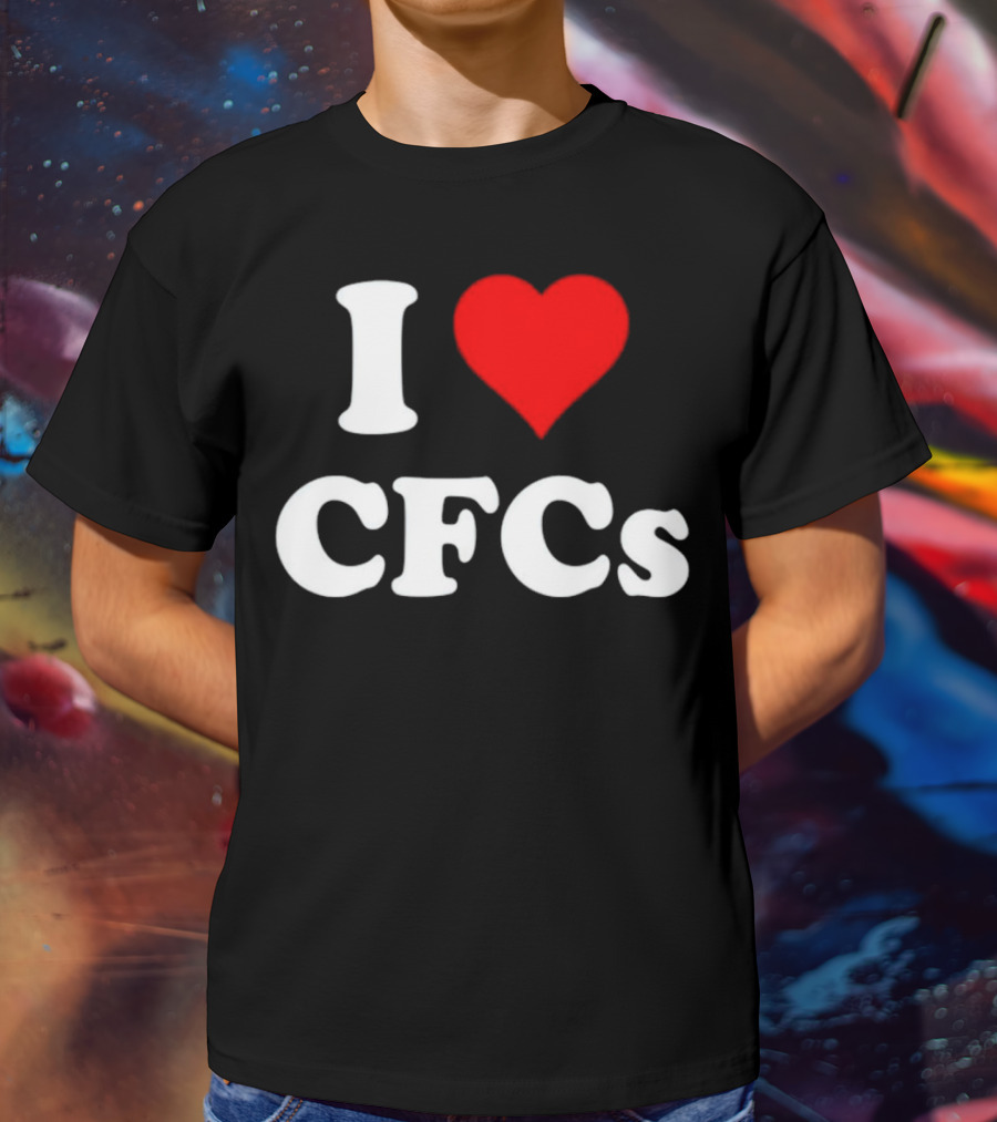 I Heart CFCs Retro-Style Bold Text And Red Heart T-Shirt
