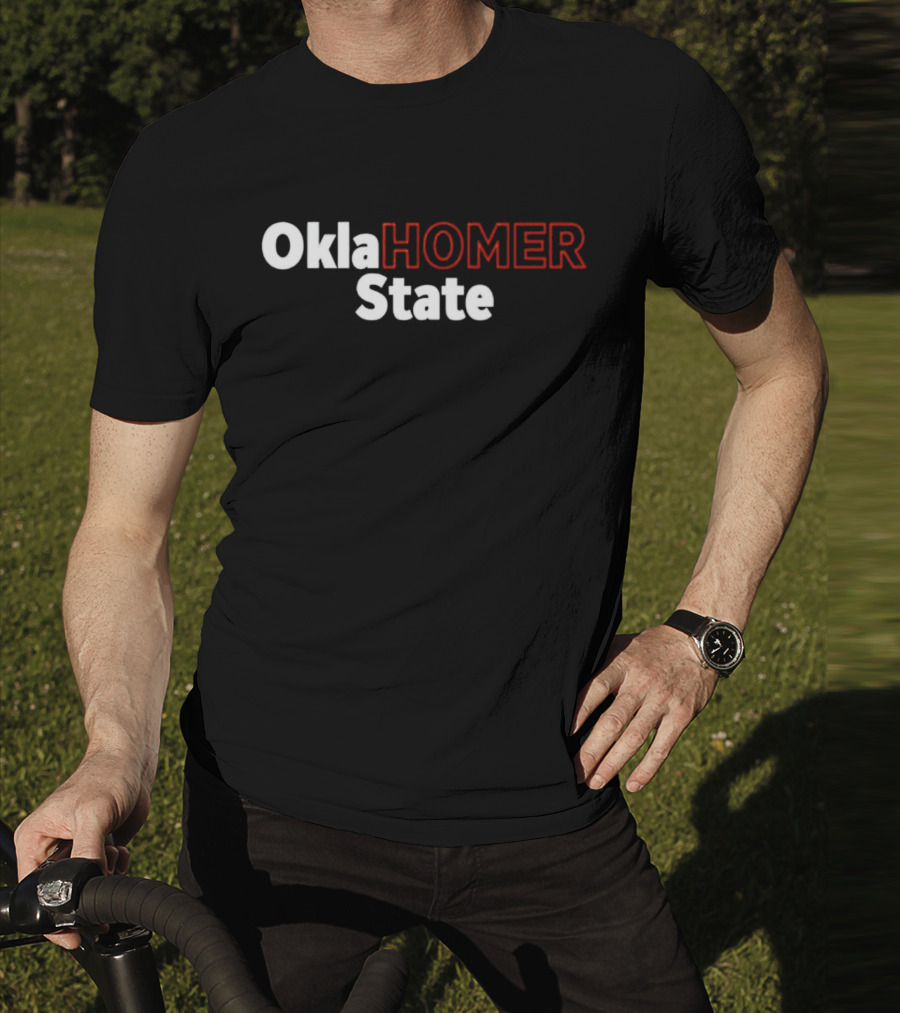 Okla HOMER State Playful Text T-Shirt