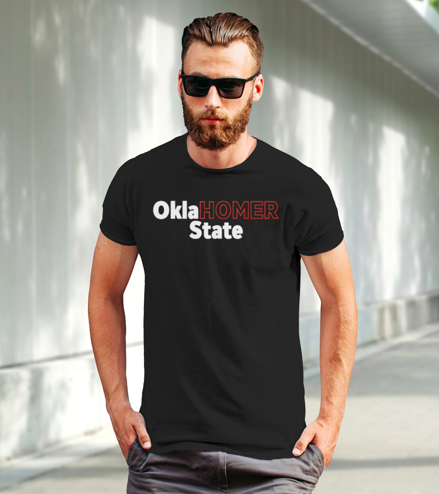 Okla HOMER State Playful Text T-Shirt