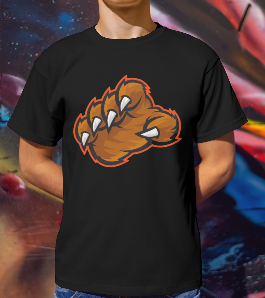 The Claw Bears Football Fierce Paw T-Shirt